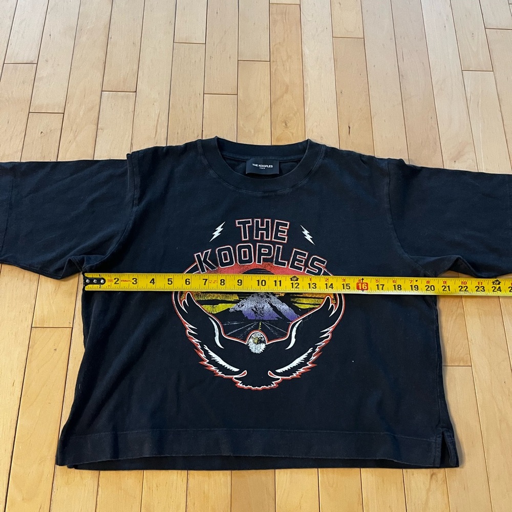 The Kooples Black T-Shirt with Sunset Graphic - Picture 5 of 8